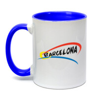 Taza con asa a color - Barcelona