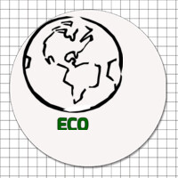 Cartel adhesivo circular (3 cm) - Producto ecológico