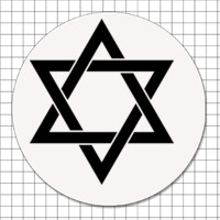 Cartel adhesivo circular (5 cm) - Kosher