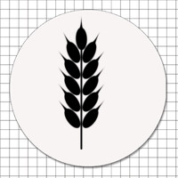 Cartel adhesivo circular (3 cm) - Cereales