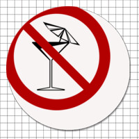 Cartel adhesivo circular (3 cm) - Sin alcohol