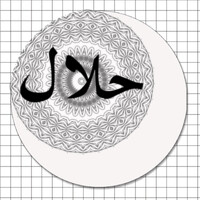 Cartel adhesivo circular (3 cm) - Halal