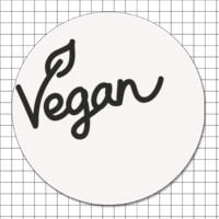 Cartel adhesivo circular (3 cm) - Vegan