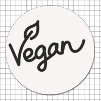 Cartel adhesivo circular (5 cm) - Vegan