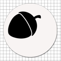Cartel adhesivo circular (3 cm) - Frutos secos