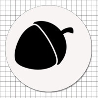 Cartel adhesivo circular (7 cm) - Frutos secos