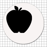Cartel adhesivo circular (3 cm) - Vegetal