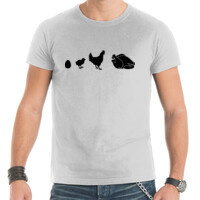 Camiseta de manga corta - La evolución del pollo