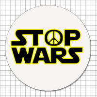 Pegatinas circulares (7 cm) - Stop Wars