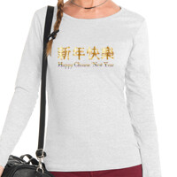 Camiseta de manga larga para mujer - Feliz año nuevo chino