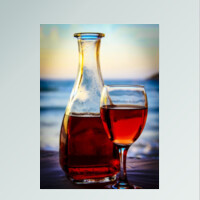Cuadro (lámina) - Bebida frente al mar