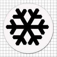 Cartel adhesivo circular (7 cm) - Mantener en frío