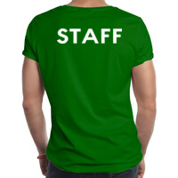 Camiseta de manga corta para hombre - Staff letras blancas