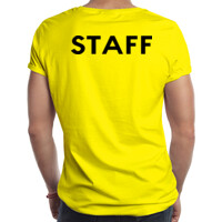 Camiseta de manga corta para hombre - Staff letras negras