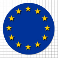 Pegatinas circulares (7 cm) - Unión Europea