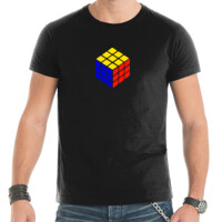 Camiseta de manga corta - Cubo tricolor