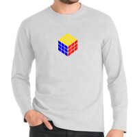 Camiseta de manga larga - Cubo tricolor
