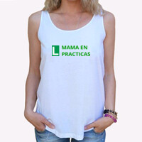 Camiseta de tirantes holgada para mujer - Mamá en prácticas