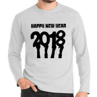 Camiseta de manga larga para hombre - Happy new year 2018