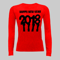 Camiseta de manga larga para mujer - Happy new year 2018
