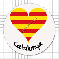 Pegatinas circulares (7 cm) - Cor català