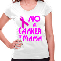 Camiseta de manga corta - No al cancer de mama