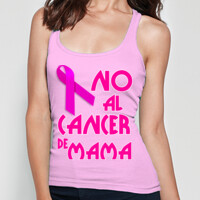Camiseta sin mangas - No al cancer de mama
