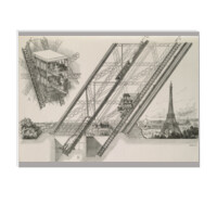 Cuadro (cartón pluma) - Dibujos Torre Eiffel
