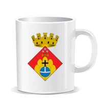 Taza de porcelana monocolor - Escudo de Monistrol de Montserrat