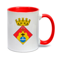 Taza con asa a color - Escudo de Monistrol de Montserrat