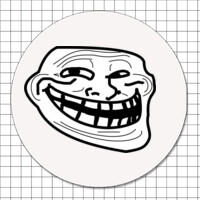 Pegatinas circulares (7 cm) - meme troll