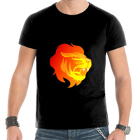 Camiseta de manga corta - León de fuego