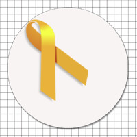 Pegatinas circulares (3 cm) - Crespón amarillo