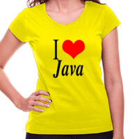Camiseta de manga corta - I love Java