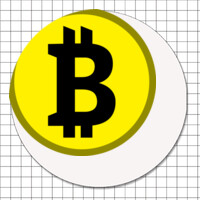 Cartel adhesivo circular (3 cm) - Bitcoin