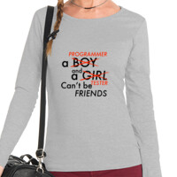 Camiseta de manga larga - A pogrammer and a tester can't be friends
