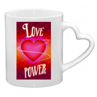 Taza con asa de corazón - Love Power